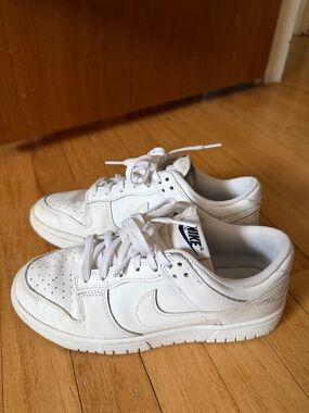 Nike Dunk White Low-Top Leather Sneakers